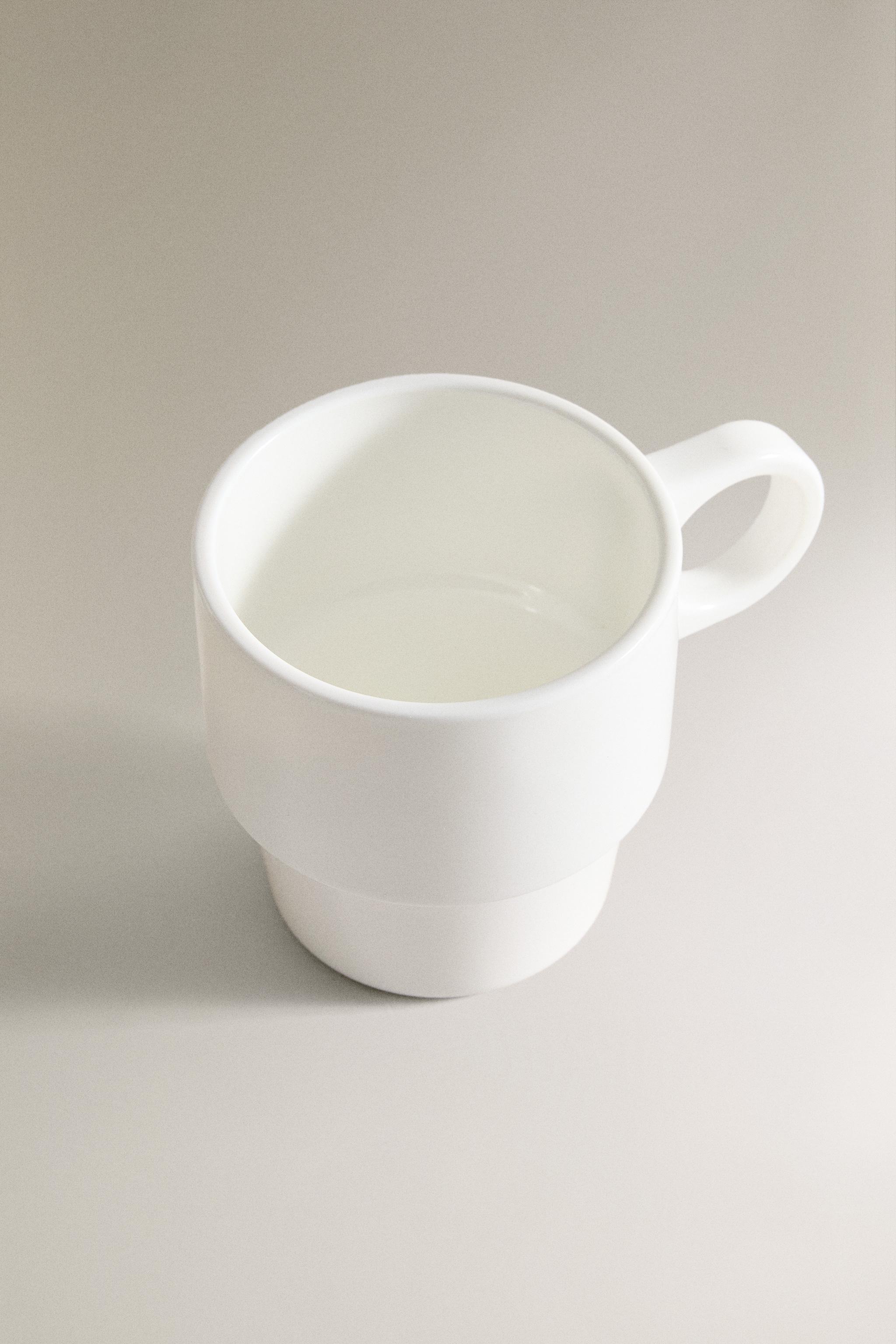 TASSE VERRE RECYCLABLE BLANC